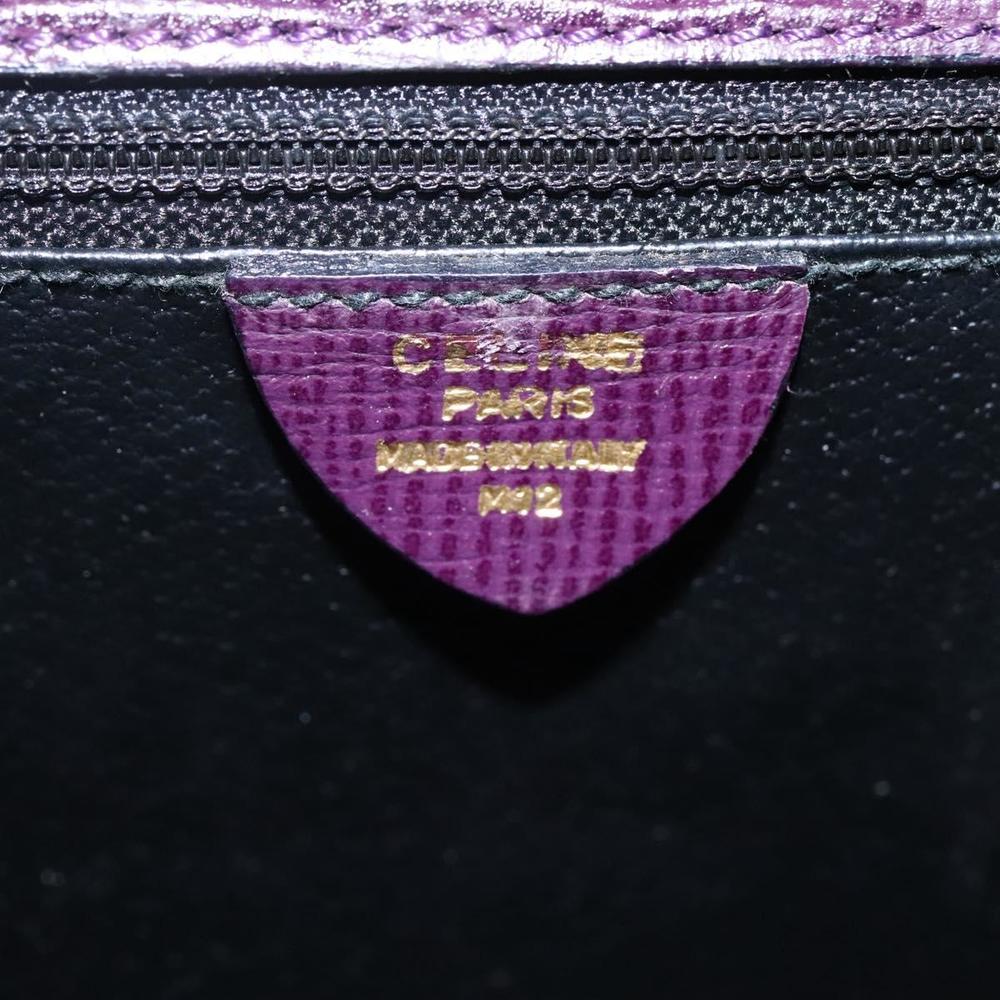 CELINE Hand Bag Leather Purple Auth 114282 - Picture 12 of 16